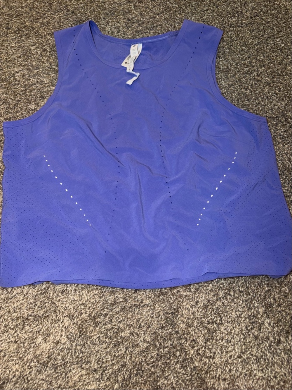 Lululemon Swift Ventilated Running Tank Top in Charged Indigo Size 10 Athletic